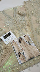 Maria B Luxury Chiffon Embroidery Collection 3 Piece Unstitched / Stitched