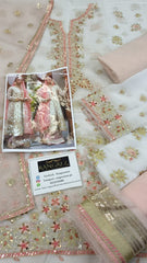 Deepak Perwani Embroidered Chiffon Wedding Collection 3 Piece Unstitched / Stitched