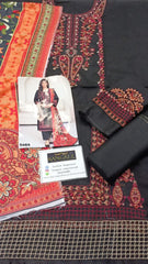 Hussain Rehar Luxury Embroidered Lawn 3 Piece Unstitched / Stitched