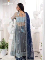 Asim Jofa Embroidered Luxury Net 3 Piece Unstitched / Stitched