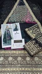 Iznik Chiffon Embroidered & Digital Multi Print Maxi Unstitched