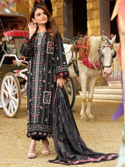 Aneela's Luxury Lawn Chikan Kari Embroidered 3 Piece Unstitched / Stitched