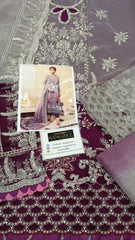 Maria B Luxury Net Embroidered Embellished Hand Work 3 Piece Unstitched / Stitched