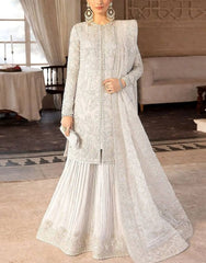 Rangrez Luxury Organza Dress Party wear Embroidered 3 Piece Unstitched