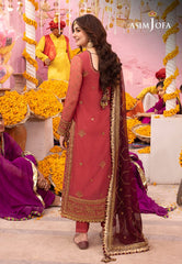 Asim Jofa Luxury Chiffon Embroidered 3 piece Unstitched