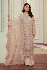 Baroque Luxury Organza Embroidered 3 Piece Unstitched / Stitched