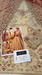 Maya Ali Blush Embellished Net Collection 3 piece Unstitched