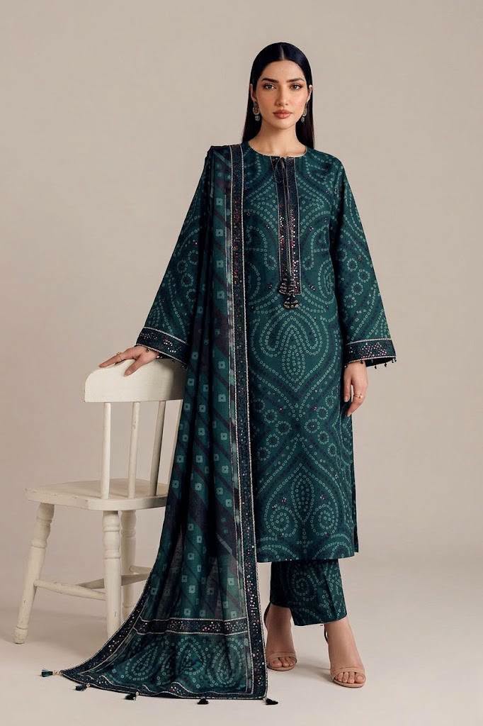 Jazmin Luxury Lawn Emb Collection 3Piece Unstitched / Stitched