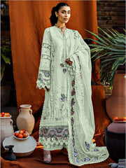 Akbar Aslam Lawn Chikan kari Embroidered 3 Piece Unstitched / Stitched