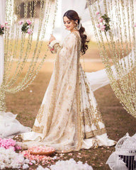 Maha Wajahat Purple Bridal Collection Net 3 Piece Unstitched / Stitched