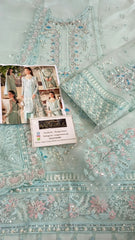 Gulaal Embroidered Organza Wedding Collection 3 Piece Unstitched / Stitched