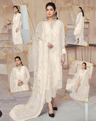 Mushq luxury Formal Net Collection 3 Piece Unstitched