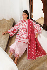 Jazmin New printed Swiss Lawn With Silk Dupatta Collection 3 piece Unstitched / Stitched