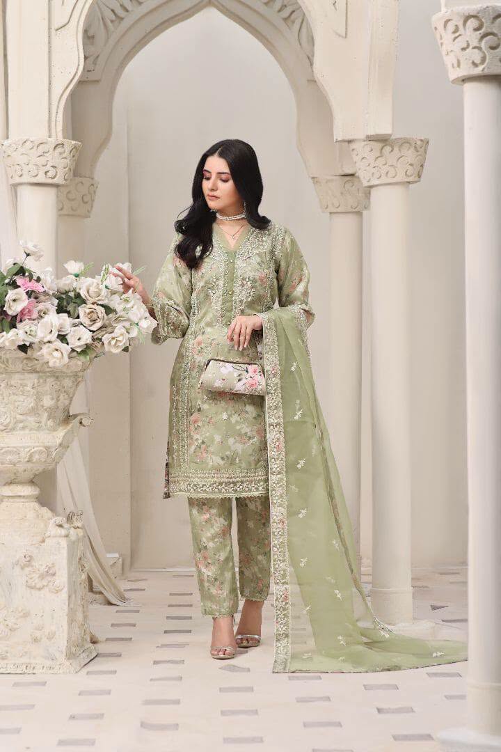 Guzel Luxury Dress organza Collection 3 Piece Unstitched / Stitched