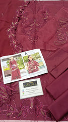 Adan Libas Luxury Lawn Embroidered Chikankari 3 Piece Unstitched / Stitched