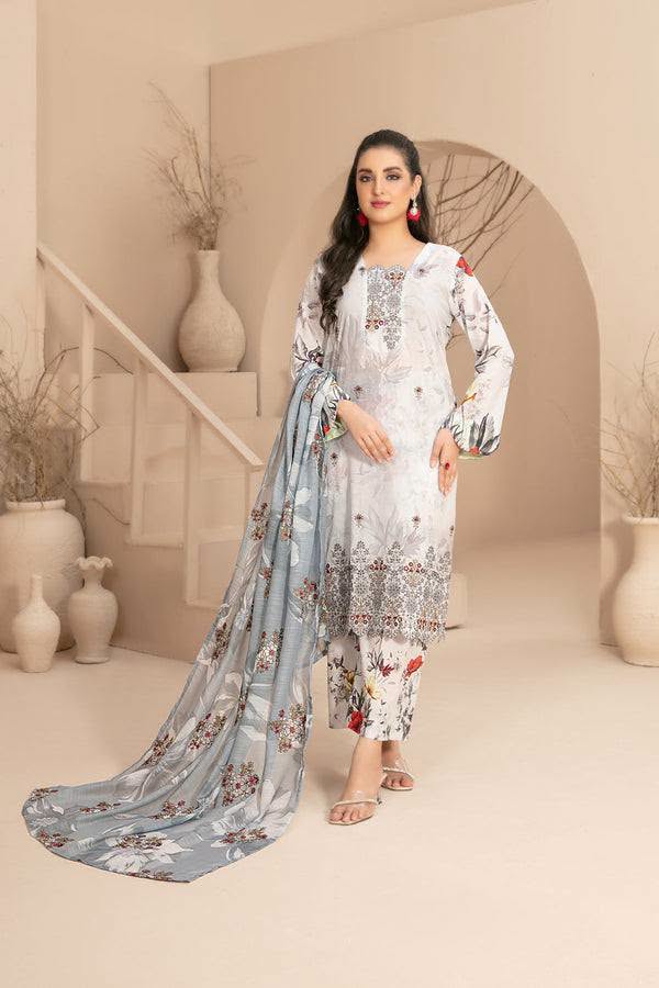 Ma yaar Luxury Lawn Embroidered 3 piece Unstitched / Stitched
