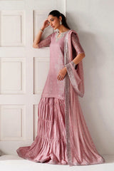 Baroque Luxury Chiffon Embroidered Dress 3 Piece Unstitched / Stitched