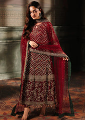 Charizma Dastan-e-Jashan Red Luxury Chiffon Collection 3 Piece Unstitched