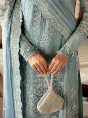 Gulaal Embroidered Organza Wedding Collection 3 Piece Unstitched / Stitched