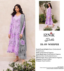 Iznik Luxury Collection Lawn Embroidery 3Piece Unstitched