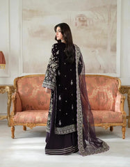 Aneela's Luxury Velvet Embroidered Collection 3 Piece Unstitched / Stitched