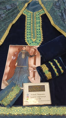Iznik Heavy Embroidered Velvet 3 Piece Unstitched / Stitched