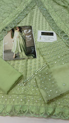 Asim Jofa Green Embroidered Luxury Chiffon 3 Piece Unstitched