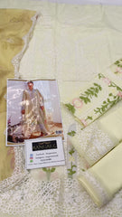 Maria B Luxury Lawn Chikan kari Embroidered 3 Piece Unstitched / Stitched