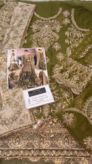 Afrozeh Dhani Gharara Net Collection 3 Piece Unstitched / Stitched