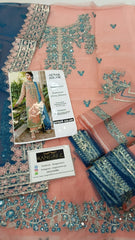 Akbar Aslam Organza Dress Embroidered 3 Piece Unstitched / Stitched