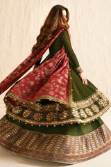 Jazmin Luxury Velvet Dress Embroidered 3 Piece Unstitched - Makhmal Royal Velvet Collection