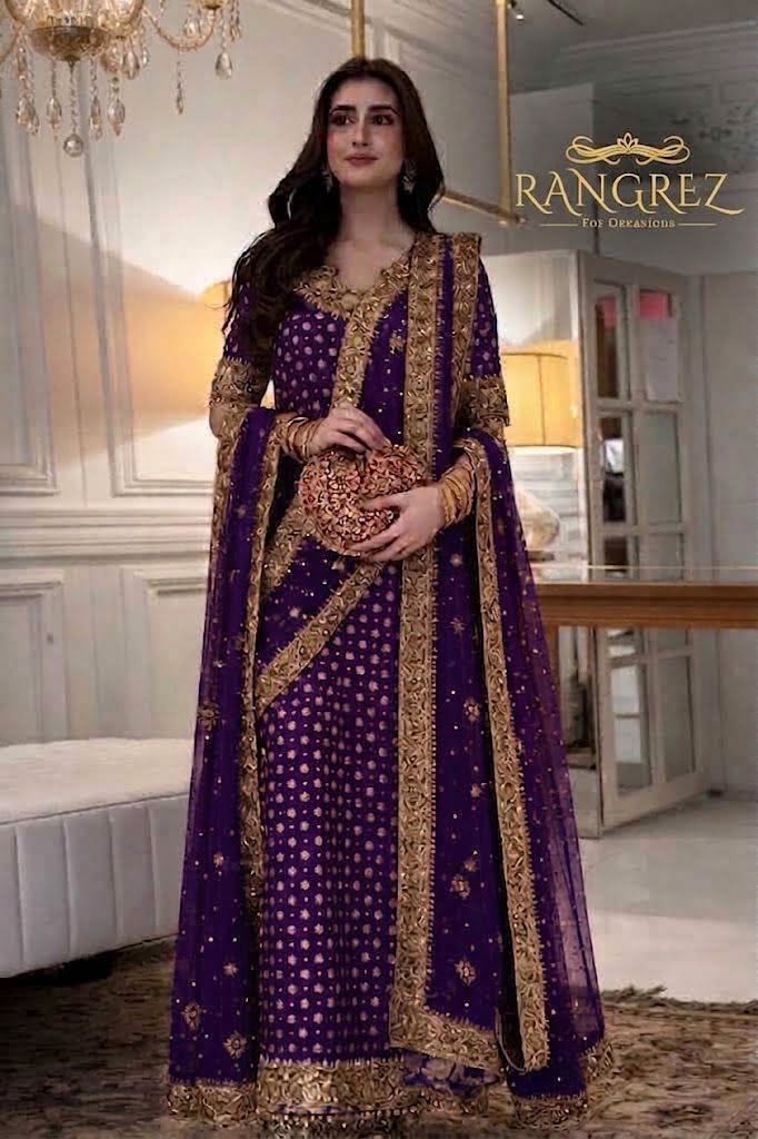 Haris Shakeel Embroidered Chiffon Collection 3 Piece Unstitched / Stitched