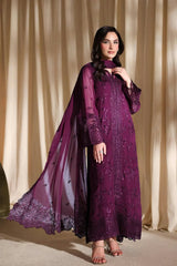 Azure Luxury Chiffon Embroidered 3 Piece Unstitched / Stitched