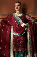 Nureh Luxury Chiffon Embroidered 3 Piece Unstitched / Stitched