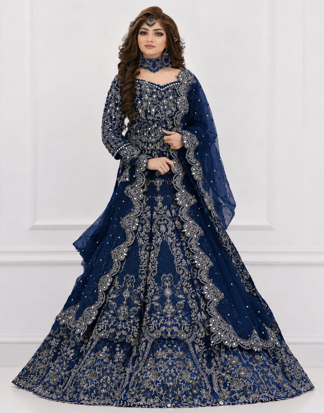 Kashees Wedding Net Maxi Collection Embroidery 3Pices Unstiched / Stitched