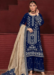 Dr.Haris Luxury Velvet Dress Embroidered 3 Piece Unstitched / Stitched