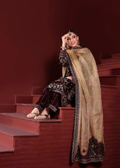 Dr.Haris Luxury Velvet Dress Embroidered 3 Piece Unstitched / Stitched