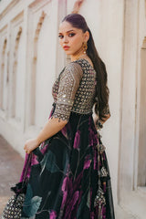 Iznik Chiffon Embroidered & Digital Multi Print Maxi Unstitched