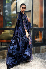 Maria B Palachi Luxury Velvet Dress Embroidered 3 Piece Unstitched / Stitched