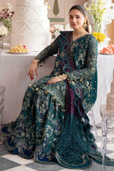 Nureh Hand Embellished Luxury Organza 3 Piece Unstitched / Stitched