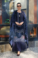 Maria B Palachi Luxury Velvet Dress Embroidered 3 Piece Unstitched / Stitched