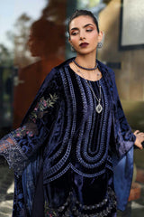 Maria B Palachi Luxury Velvet Dress Embroidered 3 Piece Unstitched / Stitched