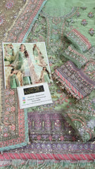 Baroque Luxury Net Embroidered Dress 3 Piece Unstitched / Stitched