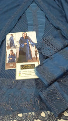 Azure Luxury Chiffon Embroidered 3 Piece Unstitched