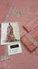 Baroque Luxury Chiffon Embroidered Dress 3 Piece Unstitched / Stitched