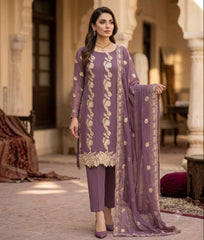 Rangrez Embroidery Luxury Chiffon 3 Piece Unstitched / Stitched