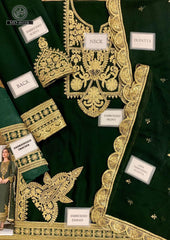 Asim Jofa Heavy Embroidered Spangle Work Chiffon 3 Piece Unstitched