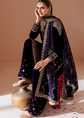 Jazmin Luxury Velvet Dress Embroidered 3 Piece Unstitched