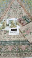 Baroque Luxury Khaadi Net Embroidered 3 Piece Unstitched