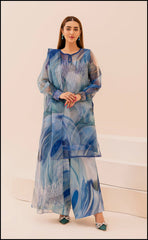 Serene Blue Luxury Silk Collection Embroidered 3 piece Unstitched